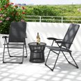 thumbnail image 4 of Gymax 2PCS Patio Folding Chairs Back Adjustable Reclining Padded Garden Furniture, 4 of 8