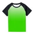 thumbnail image 2 of Plebaso T-Shirts de Mode pour Enfants Unisexe T-Shirts à Dégradé Col Rond Garçons Filles T-Shirts d'Été Hauts, 2 of 7