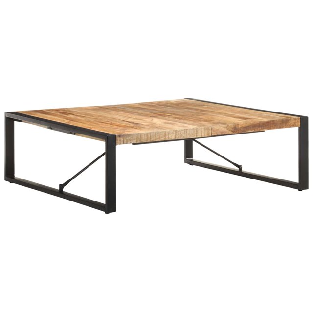 vidaXL Coffee Table 120x120x40 cm Rough Mango Wood