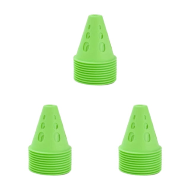 relayinert 10pack/lot Soccer Training Cone Versatile Marker For Stadium Marking And Agility Training Durable green 3Set
