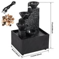thumbnail image 2 of CHUANK 20004744701to Plastic Tabletop Water Fountain with LED Light Indoor  Black, 2 of 10
