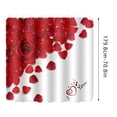 thumbnail image 1 of Agiferg Rideaux de la Saint-Valentin Rideau de Douche de la Saint-Valentin Lumières Baignoire avec Rideaux Imperméables et Inodores, Ensemble de Salle de Bain Trois Pièces, Incluant des Crochets, 1 of 4