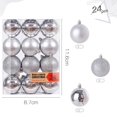 thumbnail image 1 of Christmas Decorative Balls Christmas Tree Hanging Christmas Ball Hanging Decorations 24PCS(Red), 1 of 8