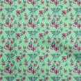 thumbnail image 1 of oneOone Rayon Sea Green Fabric Florals Craft Projects Decor Fabric Printed By The Yard 56 Inch Wide, 1 of 4