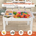 thumbnail image 4 of Costway Table de Jeu Multi-Activités pour Enfants Bureau en Bois pour Blocs de Construction avec Rangement Rouleau de Papier, 4 of 10
