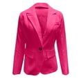 thumbnail image 5 of Grrvtrz Womens One Button Blazer Lightweight Office Work Suit Jacket Stretch Lapel Collar Long Sleeve Jacket with Pockets, 5 of 5