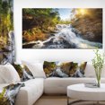 thumbnail image 1 of Waterfall through the Forest - Landscape Canvas Art Print, 1 of 3