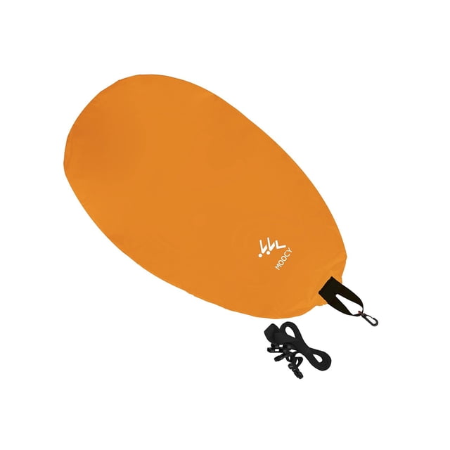 Kayak Cockpit Drape Cover Breathable for Surfboard Kayak Accessories Canoe in orange, size M. Made of durable nylon material, it provides weather protection against rain, snow, dust, and dirt. Includes a buckle for secure outdoor storage and is easy to use without additional tools. Suitable for kayaks, canoes, paddle boards, and rowing boats.