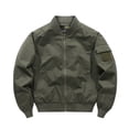 thumbnail image 3 of RXIRUCGD Veste de Travail Zippée à Manches Longues pour Homme à Multiples Poches, Haut de Charge à Manches Longues Sans Capuche, Manteau Décontracté, Vert Armée, Taille : 2TG, 3 of 8