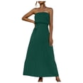 thumbnail image 2 of Gspmoly Robes d'Été, Robe Décontractée Sans Manches à Épaules Droites pour Femmes, Printemps et Été, Dos Ouvert, à Volants, Unie, Robes de Cocktail, Liquidation, 2 of 9