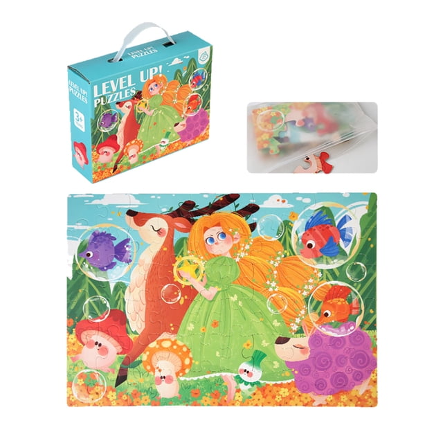 TIELUTT Puzzle Large Puzzles 60 Piece Ages 3 6 for Toddler Children Learning Preschool Educational Development Toys 4 8 Years Old Children Learning Preschool 203000 Alphanumeric Rhyming Authors Skydi