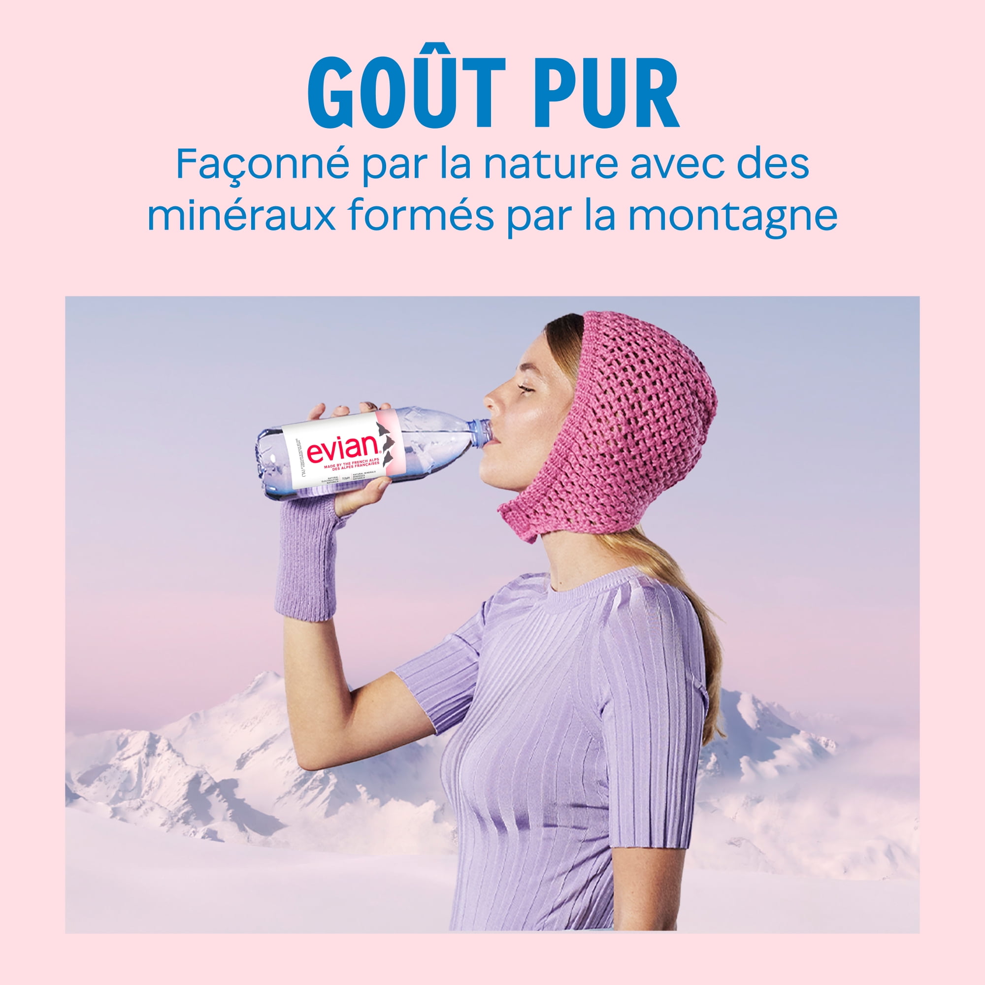 evian Eau Minérale Naturelle 6 x 1 L, Bouteilles