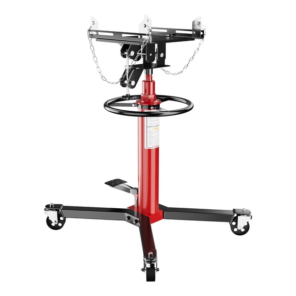 GloryStar Heavy Duty Hydraulic Transmission Jack, 1100 lbs (1/2 Ton) 2-Stage Telescoping Lift with 360 Degree Swivel Wheels for Garage Use