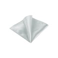 thumbnail image 1 of INSPIRE CHIC Men's Pocket Square Solid Color Handkerchiefs Self-folded For Wedding Party Silver One Size, 1 of 4