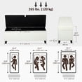 thumbnail image 3 of HOMCOM Storage Ottoman Bench, 47 Inches Linen Storage Chest, Cream White, 3 of 10