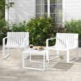 thumbnail image 2 of Costway Ensemble de 4 Chaises de Patio Fauteuils d'Extérieur en Plastique Résistants aux Intempéries Blanc, 2 of 9