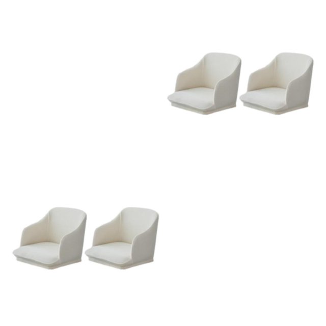 Transemion 2x Quick Installation And Easy Care Stretchy Chair Covers For Maintenance High Elastic Full off-white 2Set