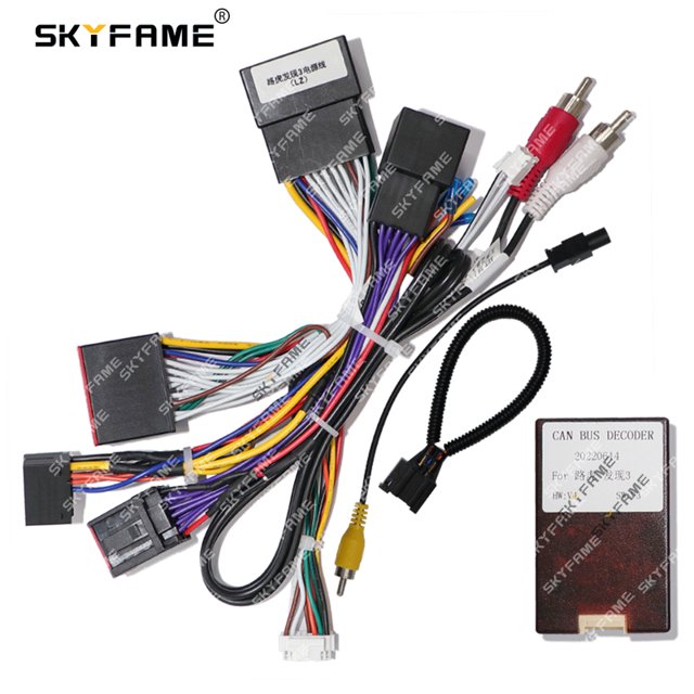 SKYFAME Adaptateur de Faisceau de Câblage 16 Broches Canbus Box Décodeur Alimentation Radio Android pour Land Rover Discovery 3
