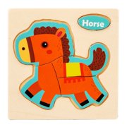 EGNMCR Wooden Puzzles Toddler Toys Gifts For 1 2 3 Year Old Boys Girls, 1 Pack,Toddler Sensory Toy Wooden puzzle Birthday Gifts for Kids