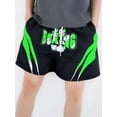thumbnail image 2 of Moggemol Kids Boys Color Block Letter Printed Boxer Shorts Drawstring Elastic Waistband Boxer Trunk Green 6, 2 of 5