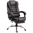 thumbnail image 1 of HOMCOM Executive Office Chair PU Leather Reclining Chair with Arms Coffee, 1 of 10