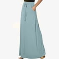 thumbnail image 4 of FAIWAD Women's Elastic High Waisted Maxi Skirt Drawstring Loose Casual Basic A-Line Skirts with Pockets, 4 of 7
