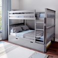 thumbnail image 1 of BEDSMART Solid Wood Full Over Full Bunk Bed With Trundle | Gray, 1 of 5