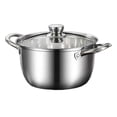 thumbnail image 1 of veasfak Stainless Steel Stock Pot Soup Pot Saucepan Multiuse Large Capacity Universal Base Non Sticks Stockpot for Vegetable Breakfast Style B, 1 of 9