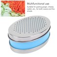 thumbnail image 3 of Parmesan Cheese Shredder, Cheese Grater Dual Sided Stainless Steel Box Grater Portable Food Shredder With Food Storage Container For Ginger Radish, 3 of 8
