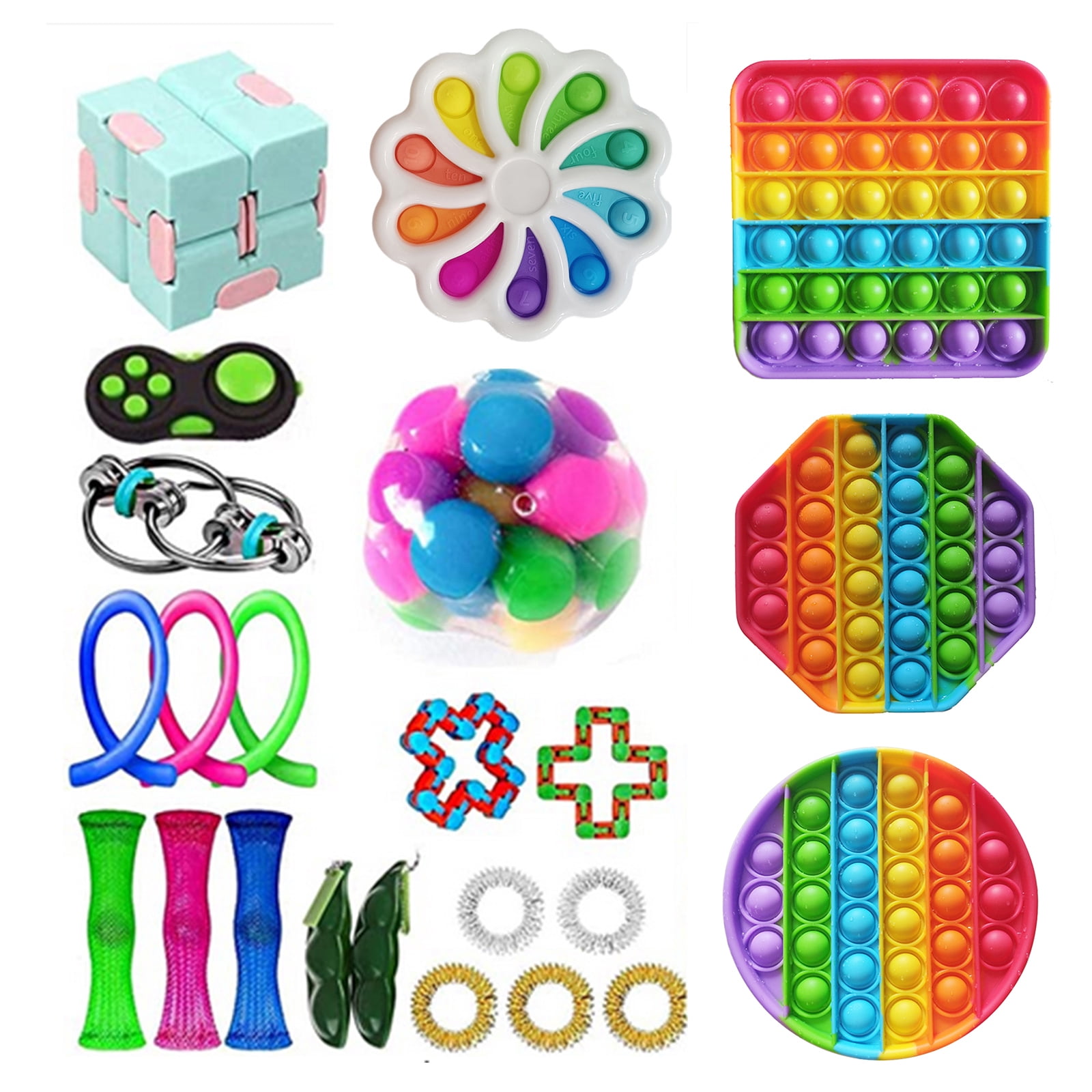 SAYOO Ensemble de Jouets Sensoriels Anti-Stress 23 Pcs Jouets Anti-Anxiété