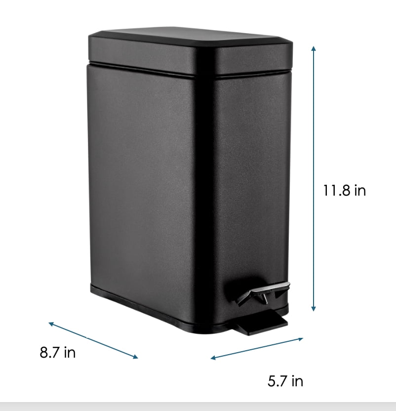 Poubelle à pédale en acier Mainstays 5L