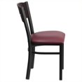 thumbnail image 2 of Flash Furniture Hercules Upholstered Restaurant Dining Chair in Walnut and Burgundy, 2 of 4