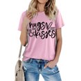 thumbnail image 5 of RKSTN Hauts pour Femmes Saint-Valentin Cœur d'Amour Lettres Imprimées Mode Blouse Confortable Hauts Tempérament Couleur Unie Col Rond Manches Courtes Hauts, 5 of 5