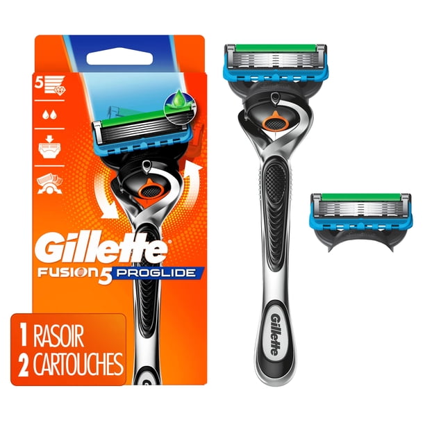 Gillette Fusion5 ProGlide Shaving Razor for Men, 1 Razor Handle, 2