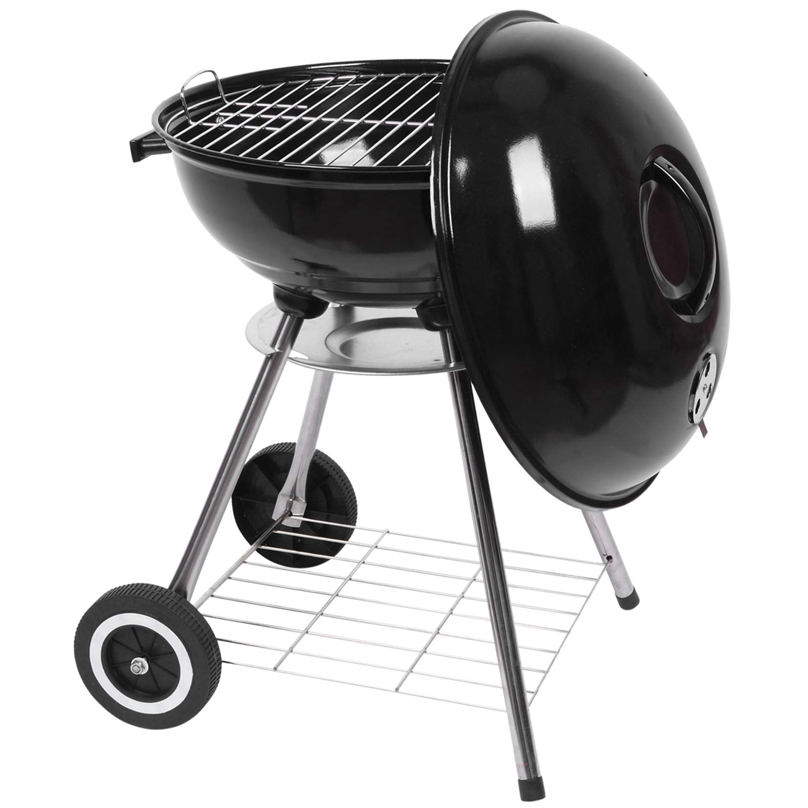 Kcelarec 18 Inch Portable Charcoal Grill Barbecue Grill with Wheels for Outdoor Courtyard Picnic Camping Tailgating BBQ Kettle