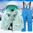 thumbnail image 2 of Kcodviy Combinaison de Ski pour Enfant Couverture de Réception Set Girl Veste en Molleton à Multiples Poches Ensemble Bande pour Bébé et Pantalon Hiver Coupe-Vent Ensembles-Cadeaux pour Bébé Fille Planche à Neige Hiver Combinaisons de Neige Chaudes Unisexe, 2 of 8
