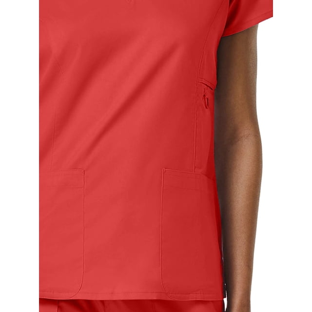 Haut de Sarrau Uni à Col en V COOLMAX pour Femmes EON