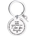 thumbnail image 1 of Heliisoer To My Son Message Keychain Stainless Steel Initial Last Name 26 Letter Family Inspirational Keychain Gift, 1 of 1