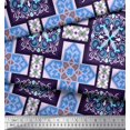 thumbnail image 1 of Soimoi Rayon Fabric Tiles Moroccan Printed Fabric 1 Yard 56 Inch Wide, 1 of 2