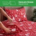 thumbnail image 2 of Gogreen 4PC Queen Christmas Sheet Set Deep Pocket Fit 16", Breathable Microfiber Soft Queen Sheet Set Warm Sheets, Luxury Hotel Style Christmas Decor Queen Bed Sheet Set, Christmas Gift, 2 of 11