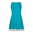 thumbnail image 3 of Gspmoly Robes Grande Taille pour Femmes aux Formes, Mode Femmes Été Décontracté Col Rond Sans Manches Taille Haute Robe Mini Robes de Soirée pour Femmes jusqu'à 70 % de Rabais, 3 of 3
