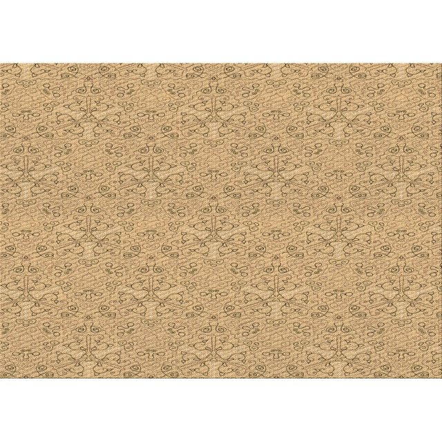 Ahgly Company Machine Washable Indoor Rectangle Transitional Cinnamon Brown Area Rugs, 2' x 4'