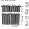 thumbnail image 5 of Western Black Cowhide Print Window Valance,Retro Home Bedroom Living Room Animal Cowhide Pattern Valance 3 Sets, 5 of 5