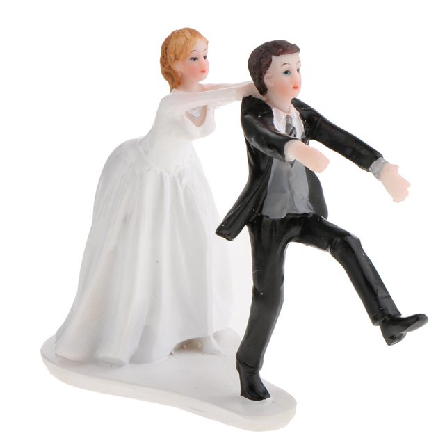 Figurine de Couple Marié en Résine Décoration de Table de Mariage 15x6x10.5cm