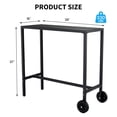 thumbnail image 3 of AKDSteel Table de Bar d'Extérieur de 39 Pouces, avec Roues, Table de Salle à Manger Étroite Hauteur Comptoir avec Dessus Imperméable, Table Roulante Robuste pour Pub et Patio pour Balcon, Jardin, Cour Arrière Ou Réception au Bord de la Piscine, 3 of 9
