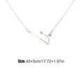 thumbnail image 3 of Ins Constellations Theme Friendship Necklace Rhinestone Comfortable Delicate with Display Card Pendant for Lover Festival Gifts Aries Silver, 3 of 6