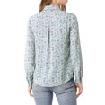 thumbnail image 3 of INSPIRE CHIC Chemise Boutonnée pour Femme à Petites Fleurs à Manches Longues Col en Pointe Haut de Bureau TG Bleu, 3 of 8