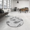 thumbnail image 4 of Ahgly Company Tapis d'Intérieur Lavable à la Machine, Carré, Transitionnel, Gris, Tapis de Zone, 6 Pieds Carré, 4 of 7