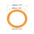 thumbnail image 2 of Unique Bargains 1.8' OD 1.4' ID Loose Leaf Rings Binder Ring, Orange, 50 Count, 50 Pack, 2 of 6