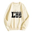 thumbnail image 1 of MesaSe Sweat-Shirt Femme Sweat-Shirt Col Rond Pull Lettre Print Hoodie, 1 of 3